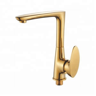 Single Lever Modern Kitchen Sink Basin Mixer Tap Luxury Kitchen Faucets Pull Out Spray Polished Brass Centerset Gold faucet