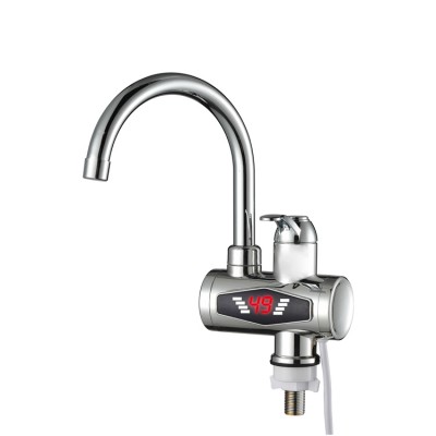 Kitchen Instant Electric Heating Water Faucet Fashion Brass Basin Faucet With Instant Faucet Heater