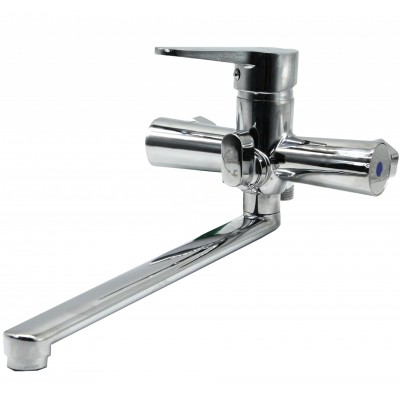 White And Chrome Single  Bathtub Faucets White Shower Set Bathtub Mixer Tap Single Control Shower